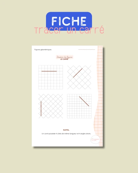 4P 5P - math - figures géométriques - dessiner un carré