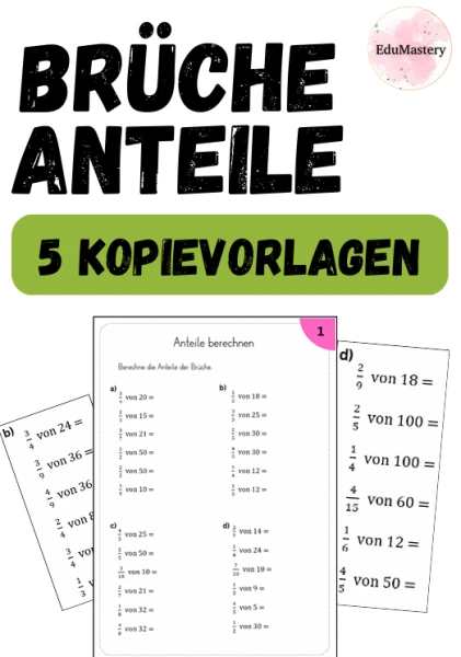 Calculer des fractions Proportions 5e année et 6e année