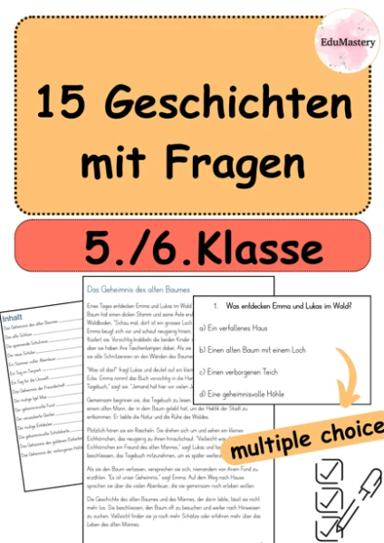 Lesen und Verstehen | 15 Geschichten mit Fragen | 4.-6. Klasse