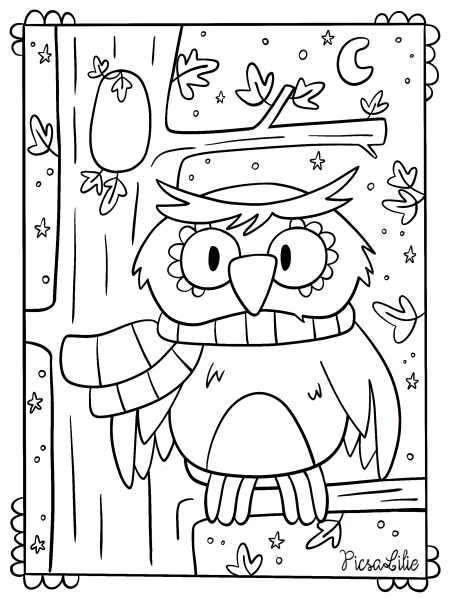 Coloriage hibou
