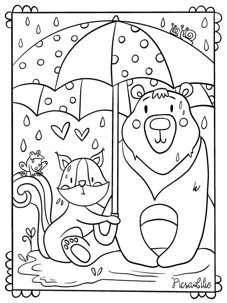 Coloriage parapluie