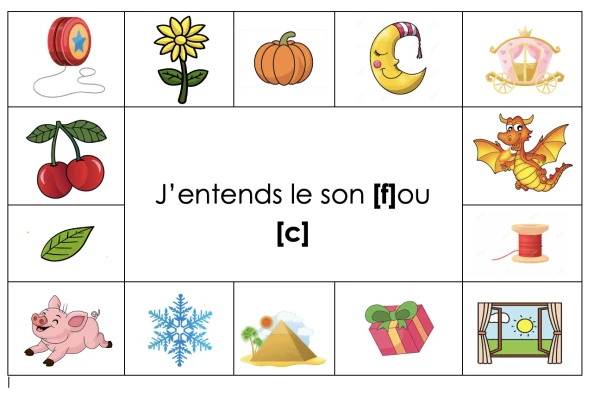 Carte à pinces sons c et f