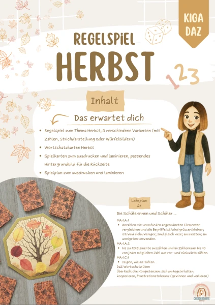 Regelspiel zum Thema Herbst