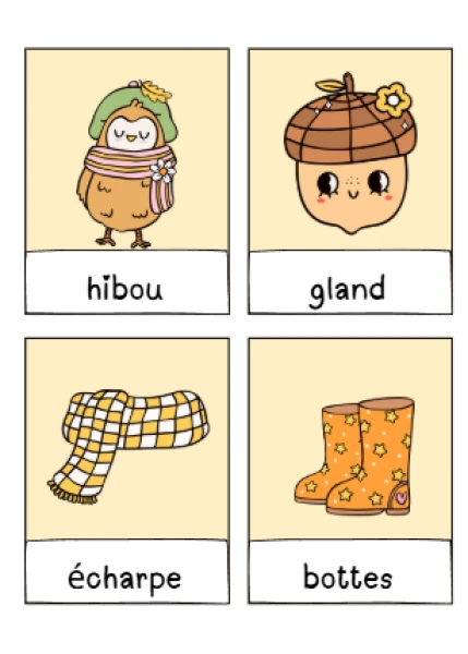 Référentiel mots d'automne