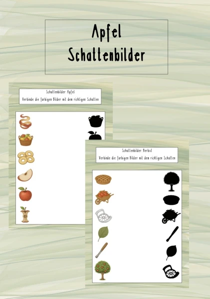 Apfel Schattenbilder