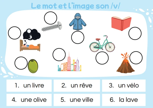 Le mot et l'image son /v/