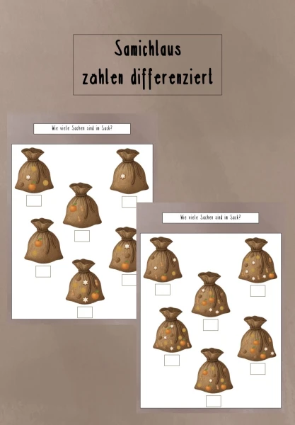 Samichlaus zählen Kindergarten