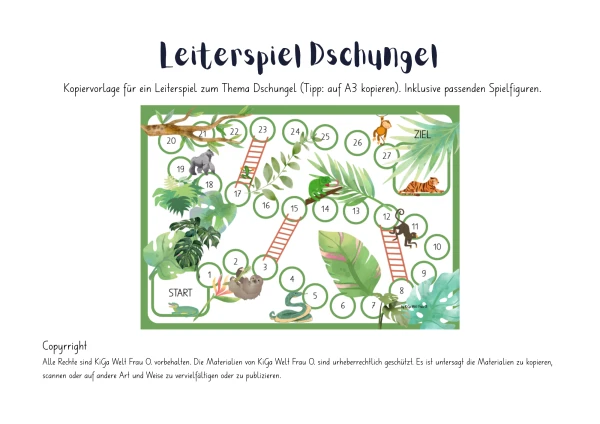 Leiterspiel Dschungel