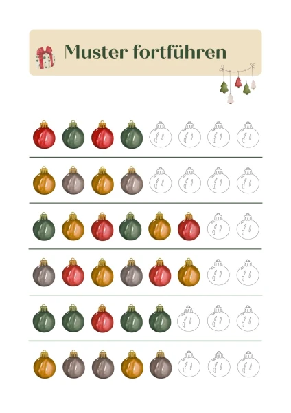 Weihnachten Muster fortführen