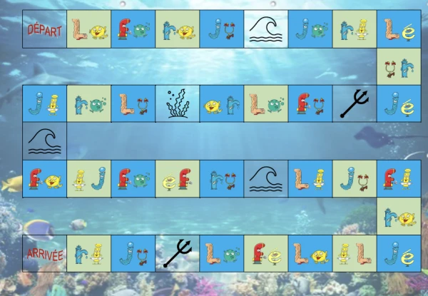 Jeu de l'oie des syllabes en alpha (Claude Huguenin)