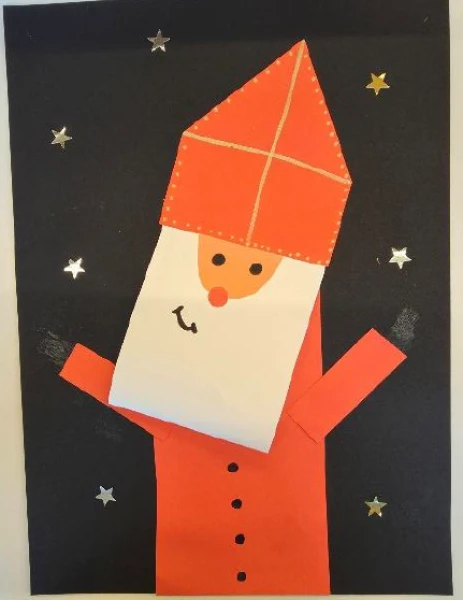 Marche à suivre imagée pour bricolage de Saint-Nicolas