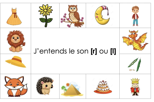 Carte à pinces sons l et r