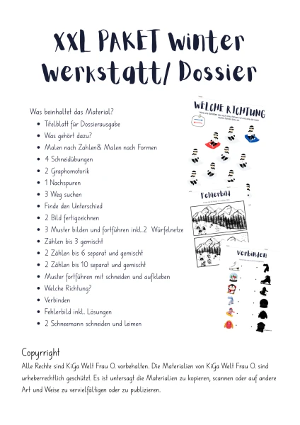 XXL Paket Winter Werkstatt/ Dossier