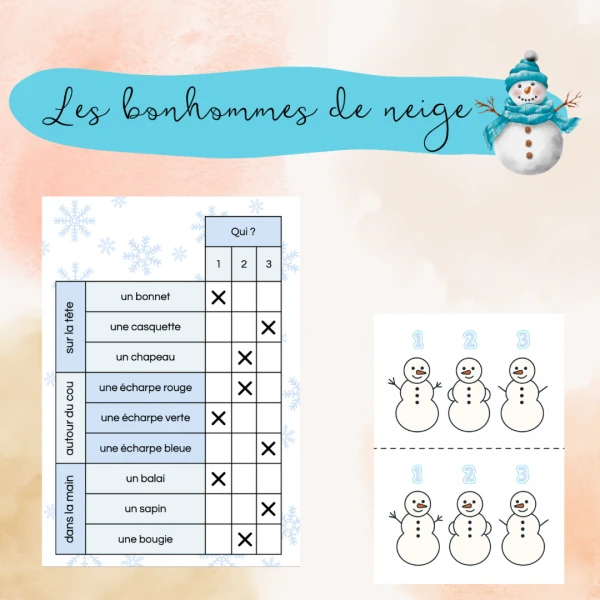 4H: ARP le dessin des bonhommes de neige