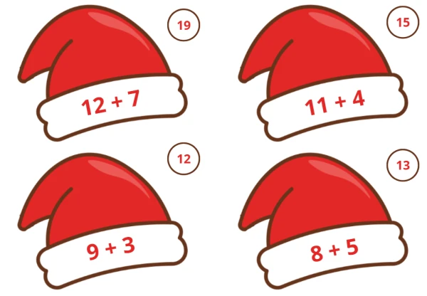 Atelier Noël : additions et soustractions