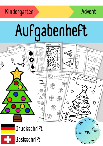 Aufgabenheft für den Kindergarten: Advent
