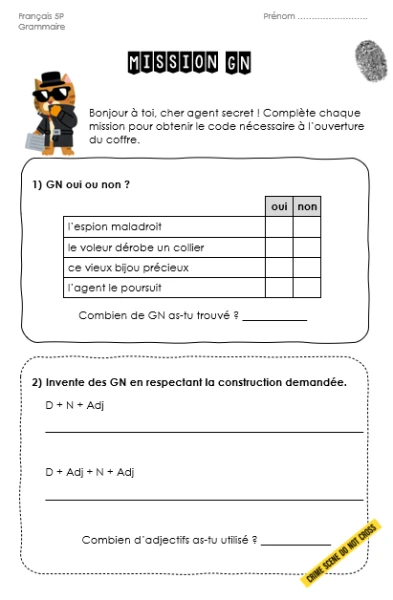 GN et accords dans le GN module 3 5P