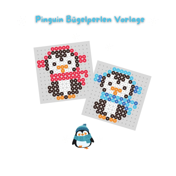 🐧 Modèle de perles à repasser Pingouin