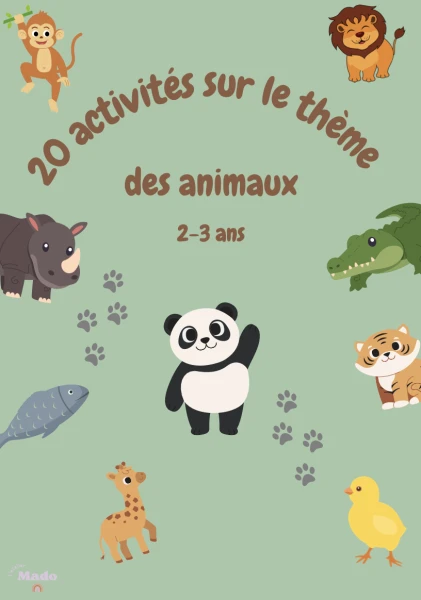 20 activités - les animaux 2-3 ans