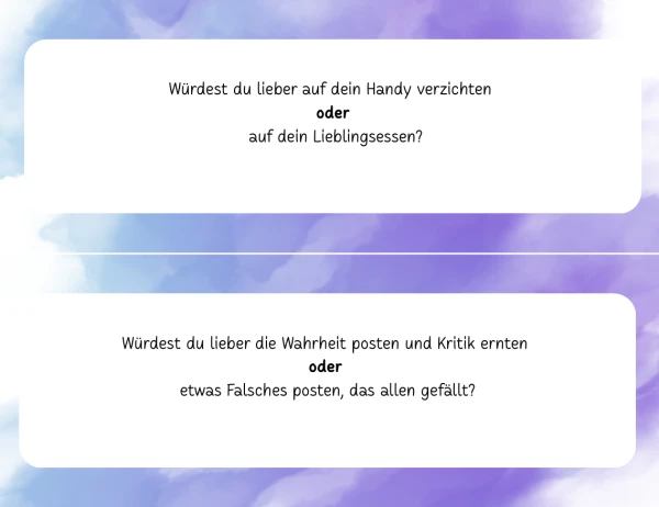 Dilemma der Woche (28 Dilemmas)