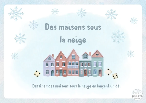 Des maisons sous la neige