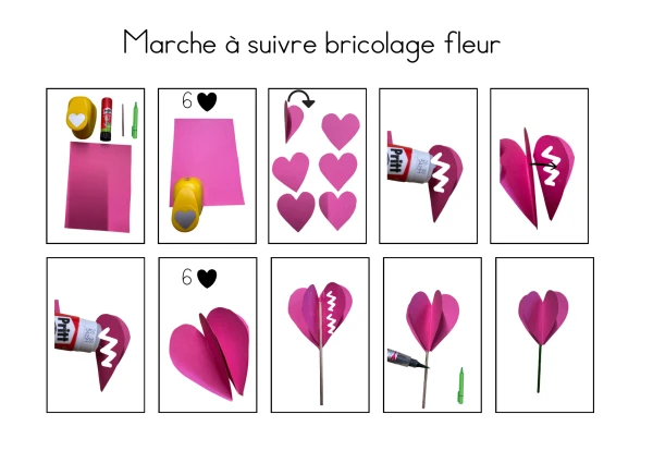 Marche à suivre bricolage fleur