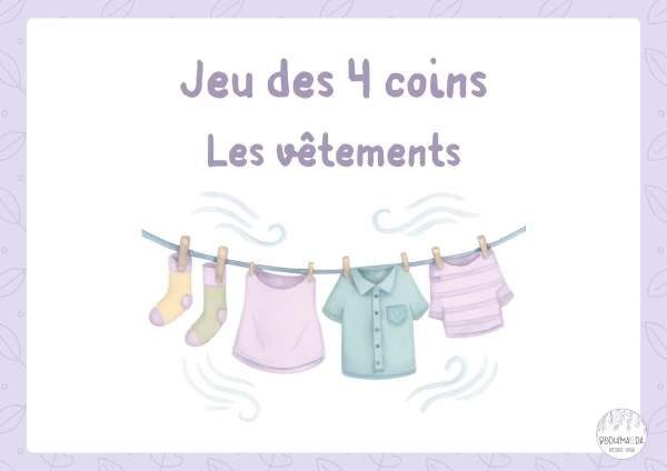 Le jeu des 4 coins, les vêtements
