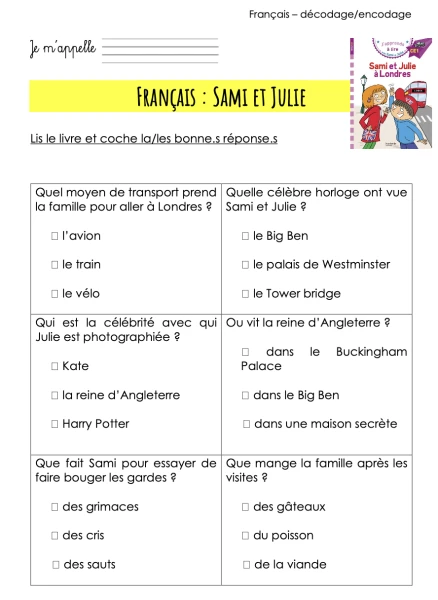 Sami et Julie (CE1)
