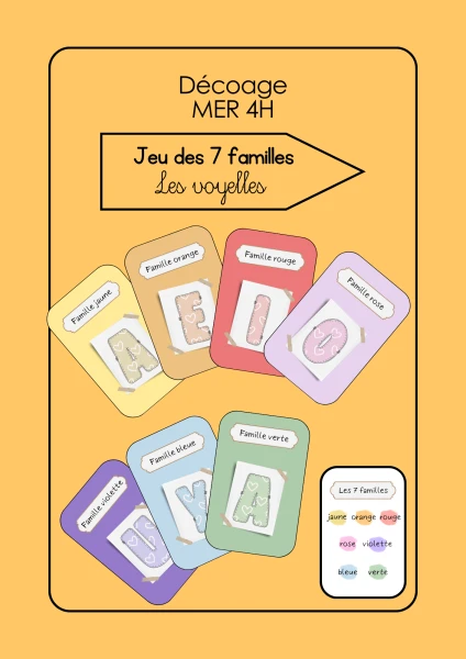 Les voyelles : jeu des 7 familles