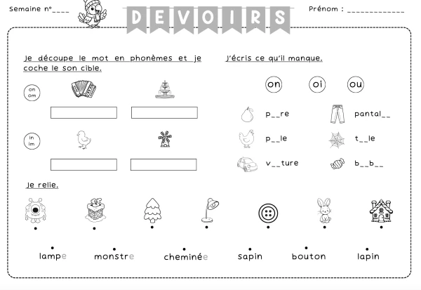 3H : Devoirs - fin T2 + T3