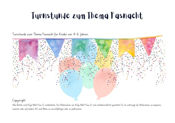 Turnstunde zum Thema Fasnacht