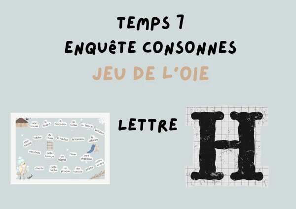 4H - jeu de l'oie, lettre h, temps 7