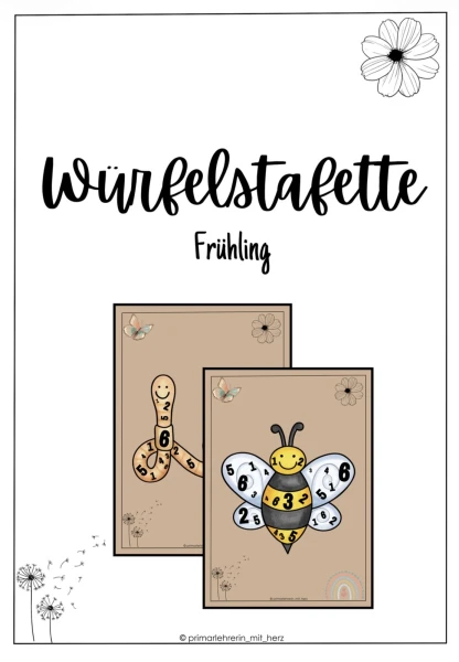 Würfelstafette Frühling