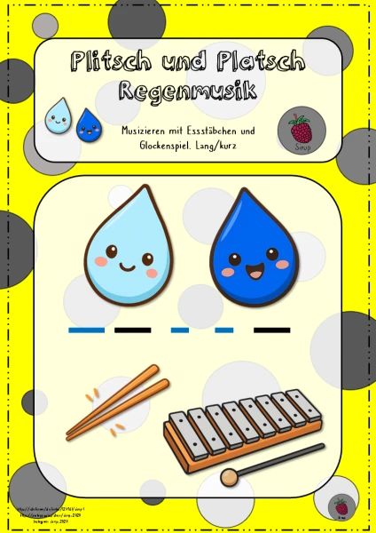 Regenmusik - Musizieren mit Essstäbchen und Glockenspiel