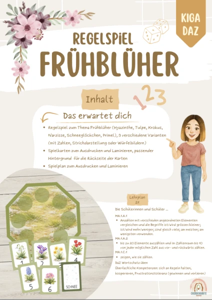 Jeu réglementaire sur le thème des fleurs précoces