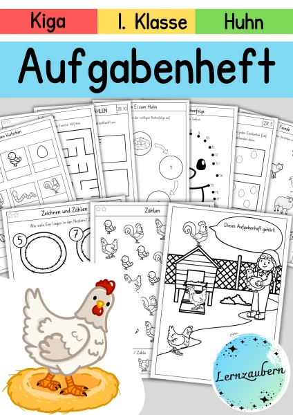 Aufgabenheft für den Kindergarten: Huhn