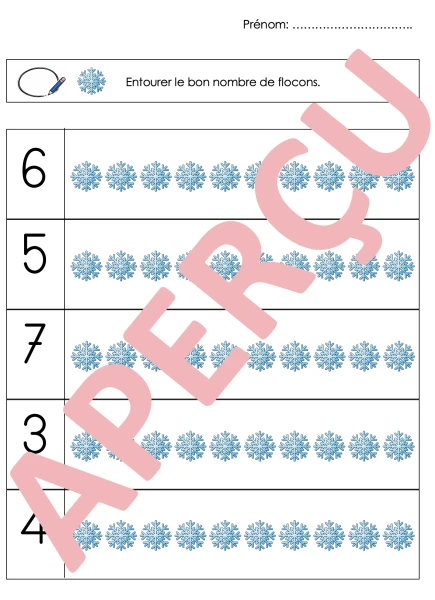 Dénombrer des quantités 0 à 10