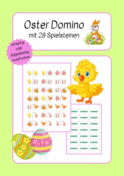 Oster Domino - Dominnospiel Ostern