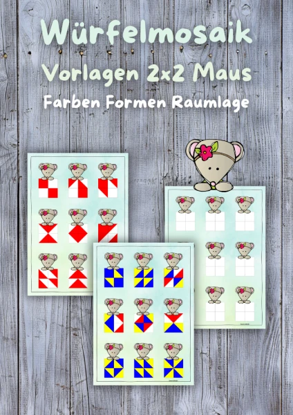 🐭 Modèles de mosaïque en cubes de souris 2x2