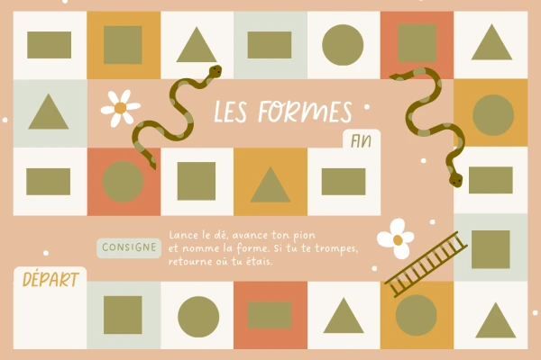 Plateau de jeu les formes
