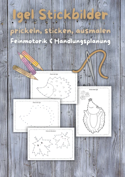 🦔🍁🧵 Broderies : modèle de broderie « hérisson », fiche de couture