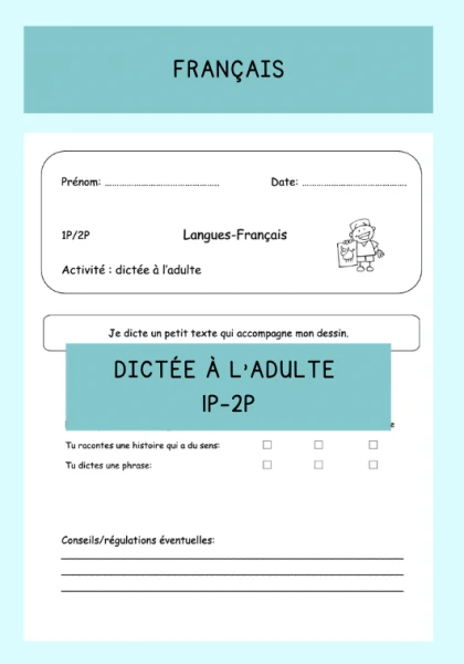 Fichet Français : Dictée à l'adulte