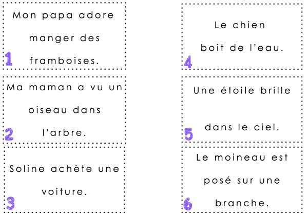 12 étiquettes de lecture son /wa/ (oi)