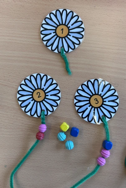 Fleurs chiffres-nombres de 1 à 24