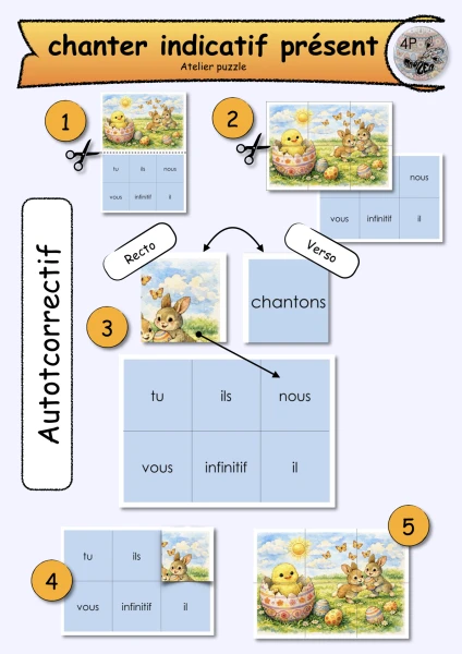 4P Puzzle de conjugaison