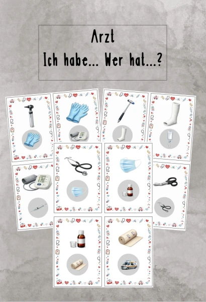 Arzt: ich habe.. Wer hat..?