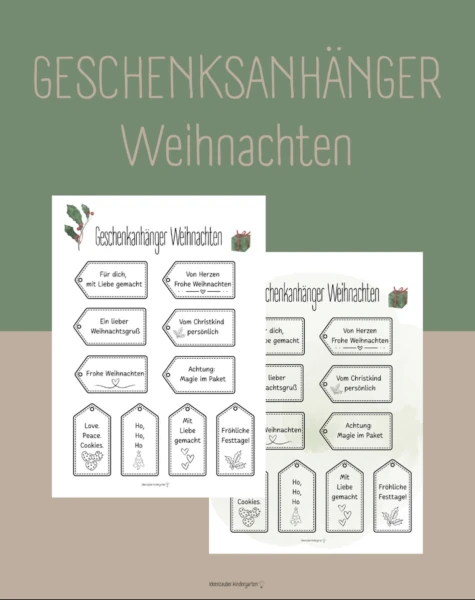 Geschenksanhänger Weihnachten
