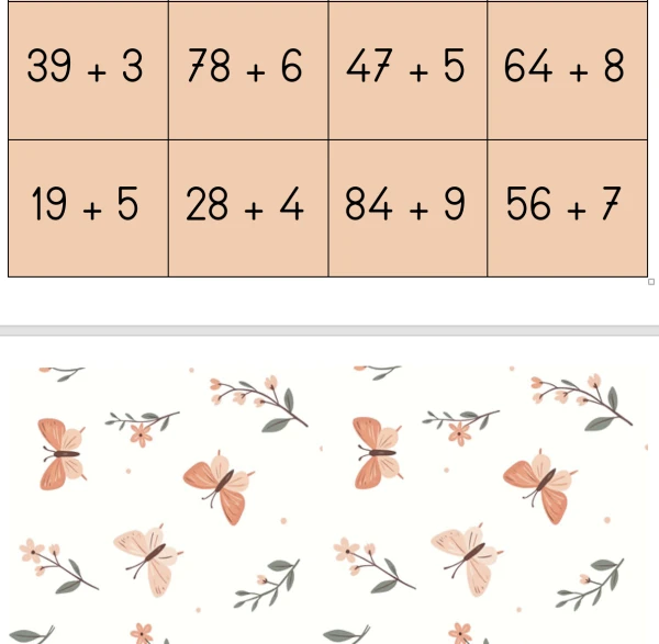 Memory additions/soustractions avec passage à la dizaine