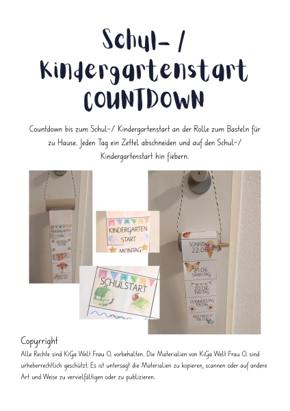 Schul-/ Kindergartenstart Countdown