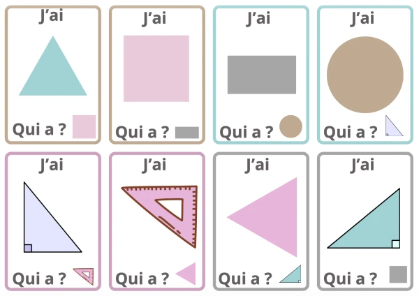 J'ai .. qui a - figures géométriques